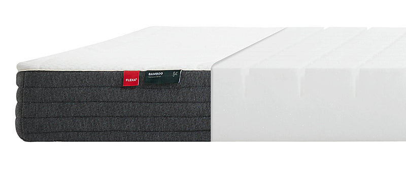 FLEXA foam mattress, 190X90 bamboo cover