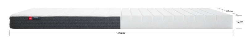 FLEXA foam mattress, 190X90 eucalyptus cover