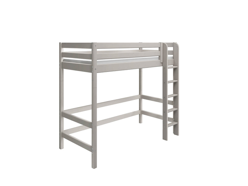 High bed with straight ladder