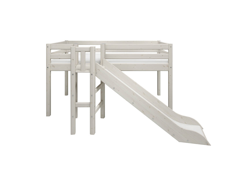 Mid-high bed w. platform and slide