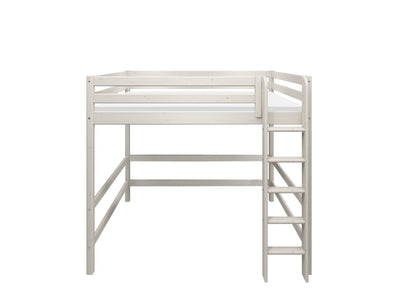 High bed with straight ladder
