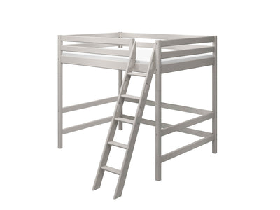 High bed with slanting ladder