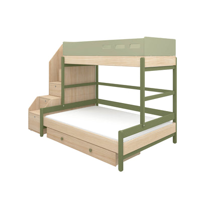 Family bed with staircase