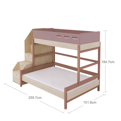 Family bed with staircase